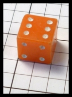 Dice : Dice - 6D Pipped - Orange with White Pips - Ebay Oct 2014